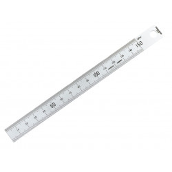 Satin Chrome Rule 150mm/6in