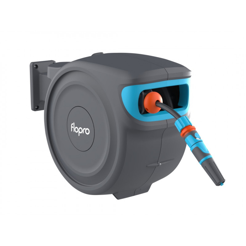 Auto Rewind Wall Mounted Reel + 20m of Hose