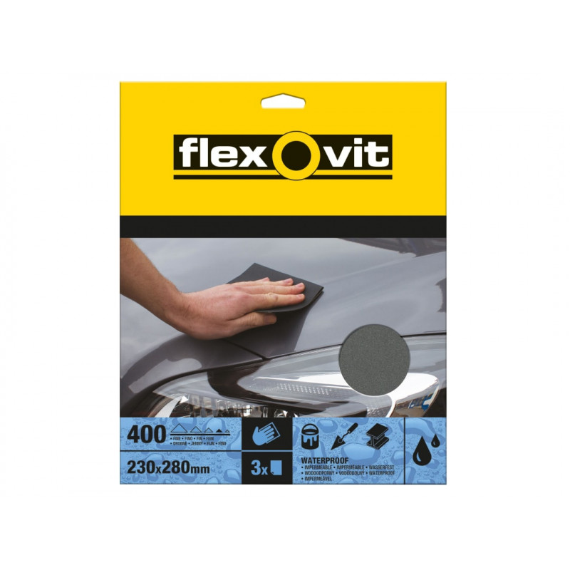 Waterproof Sanding Sheets 230 x 280mm Fine 400G (3) Waterproof Sanding Sheets 230 x 280mm Fine 400G (3)