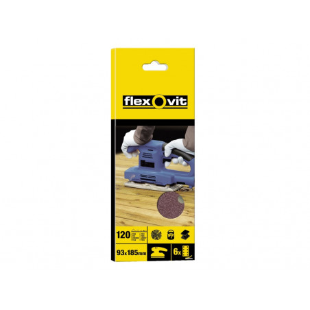 1/3 Sanding Sheets Perforated Fine 120 Grit (Pack 10)