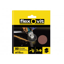 Aluminium Oxide Fibre Disc 115mm Medium 50G (Pack 3)