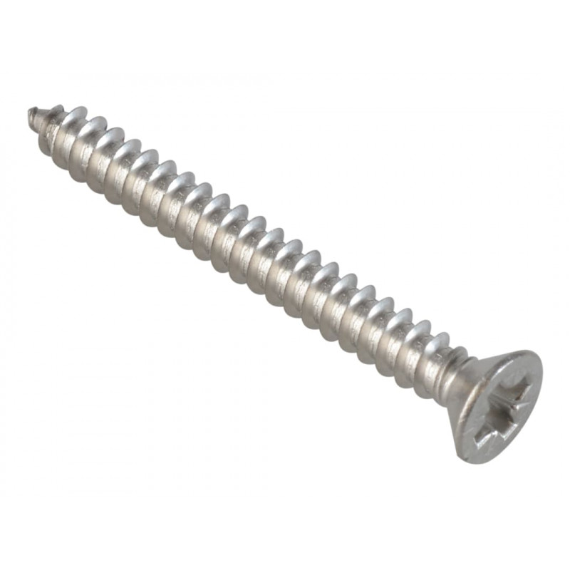Self-Tapping Screw Pozi Compatible CSK A2 SS 1.1/2in x 8 ForgePack 12 Self-Tapping Screw Pozi Compatible CSK A2 SS 1.1/2in x 8 ForgePack 12