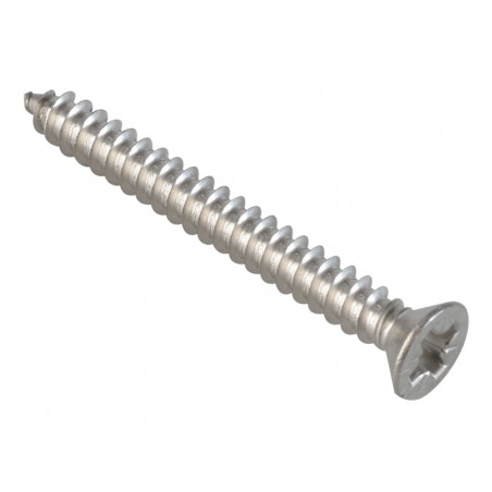 Self-Tapping Screw Pozi Compatible CSK A2 SS 1.1/2in x 8 ForgePack 12