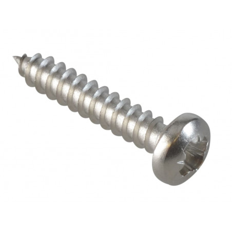 Self-Tapping Screw Pozi Compatible Pan Head SS 3/4in x 6 ForgePack 40