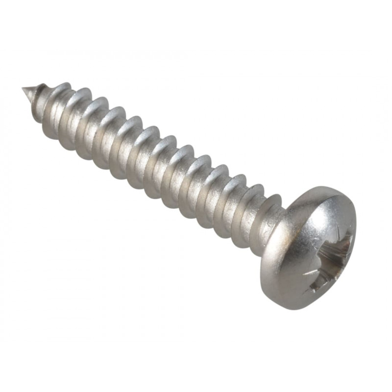 Self-Tapping Screw Pozi Compatible Pan Head SS 1in x 10 ForgePack 15 Self-Tapping Screw Pozi Compatible Pan Head SS 1in x 10 ForgePack 15