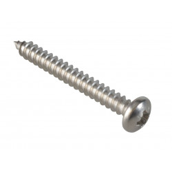 Self-Tapping Screw Pozi Compatible Pan Head SS 1.1/2in x 10 ForgePack 10