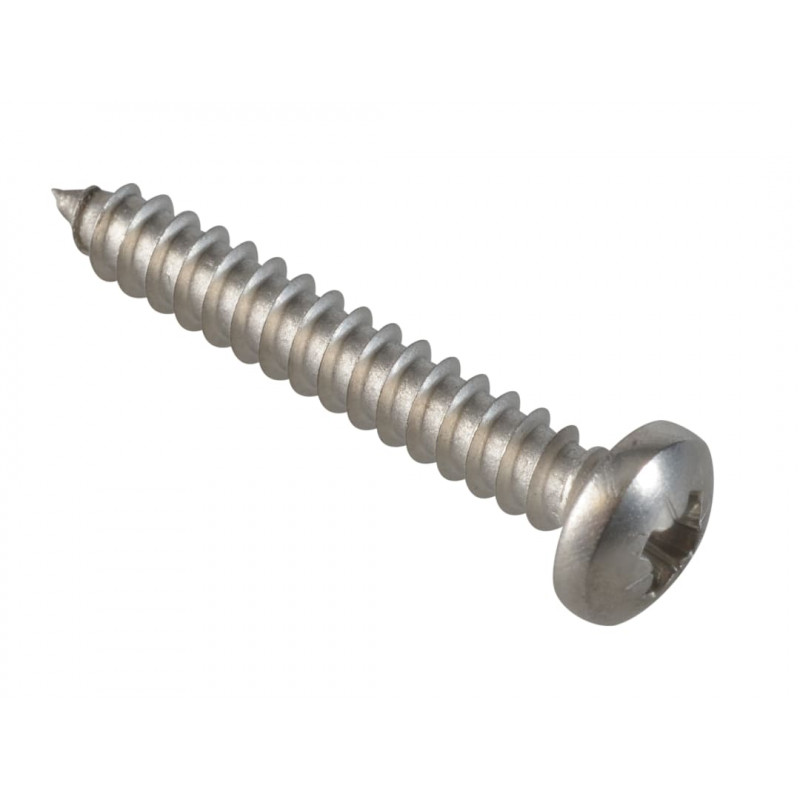Self-Tapping Screw Pozi Compatible Pan Head SS 1.1/4in x 10 ForgePack 12 Self-Tapping Screw Pozi Compatible Pan Head SS 1.1/4in x 10 ForgePack 12