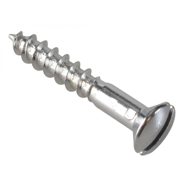 Multi-Purpose Screw SL Raised Head Chrome Plated 4.0 x 25mm ForgePack 35 Multi-Purpose Screw SL Raised Head Chrome Plated 4.0 x 25mm ForgePack 35