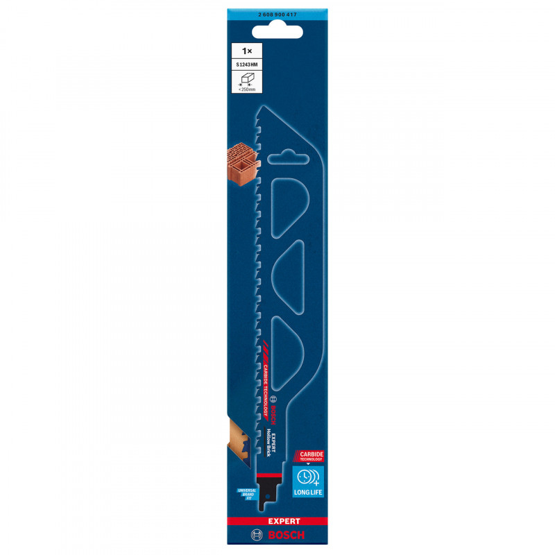 Bosch S1243HM EXPERT Hollow Brick Reciprocating Saw Blade 300mm