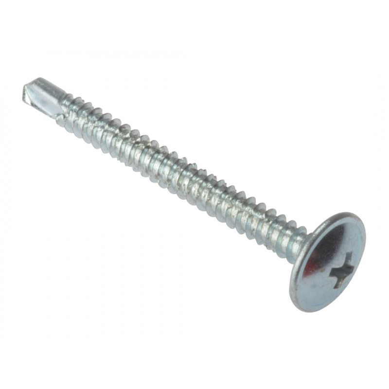 Baypole Self-Drill Screw Phillips Wafer Head ZP 4.8 x 60mm Box 100 Baypole Self-Drill Screw Phillips Wafer Head ZP 4.8 x 60mm Box 100
