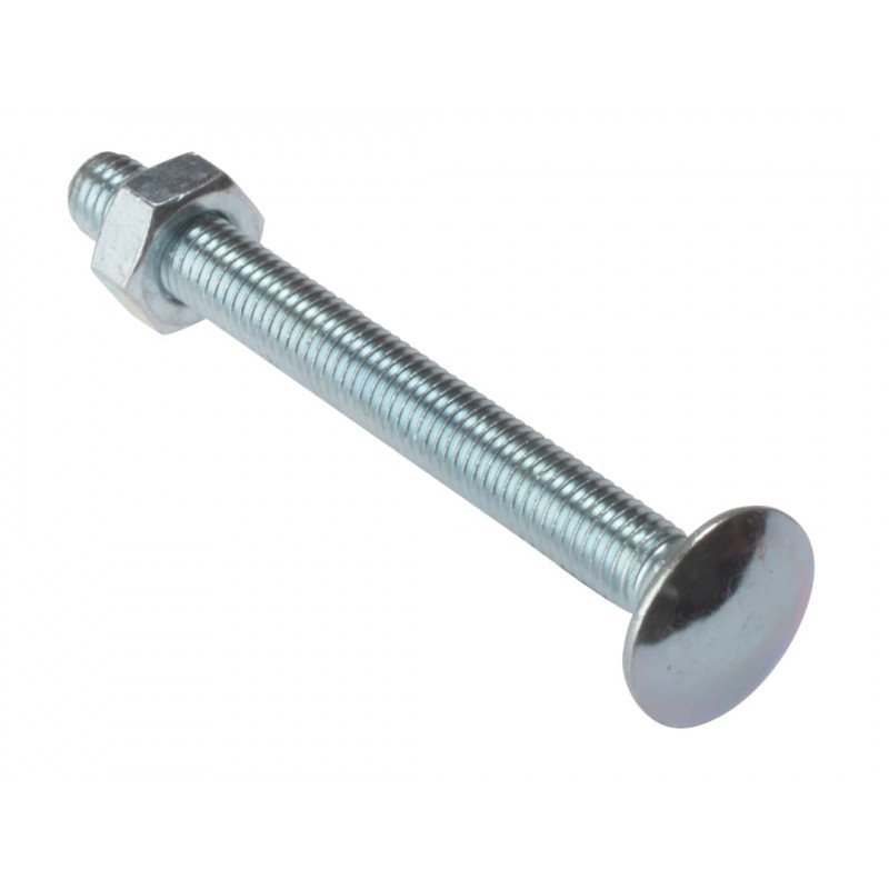 Carriage Bolt & Nut ZP M10 x 110mm Bag 10 Carriage Bolt & Nut ZP M10 x 110mm Bag 10