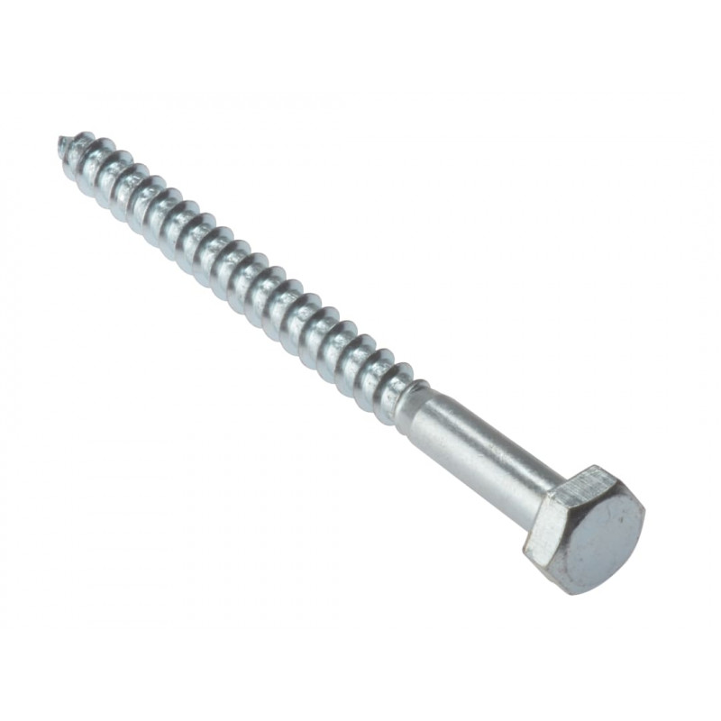 Coach Screw Hexagon Head Single Thread ZP M10 x 130mm Bag 10 Coach Screw Hexagon Head Single Thread ZP M10 x 130mm Bag 10