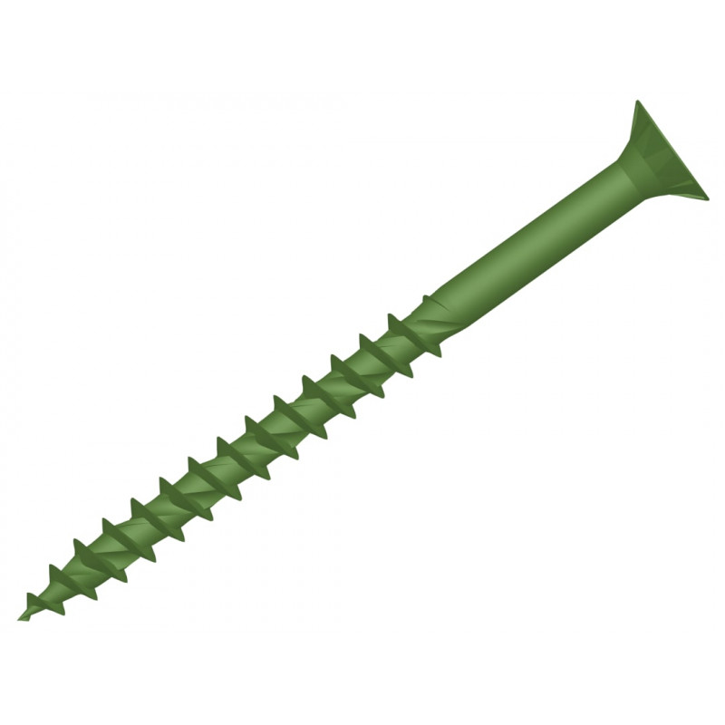 ForgeFast TORX® Compatible Decking Screws CSK Green 4.5x50 T25 Tub 600 ForgeFast TORX® Compatible Decking Screws CSK Green 4.5x50 T25 Tub 600