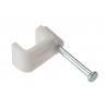 Cable Clip Flat White 1.00mm Box 100