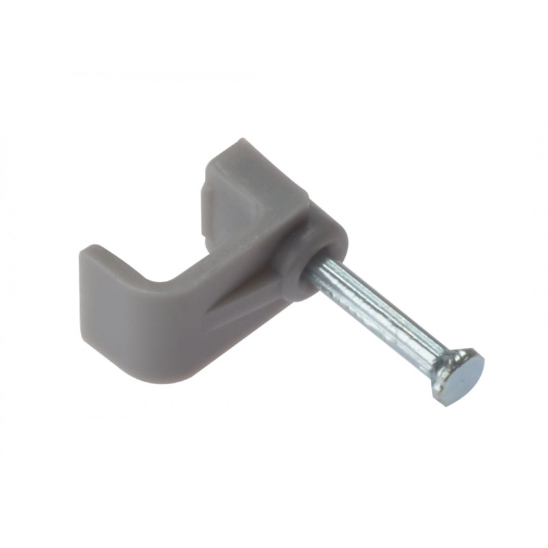 Cable Clip Flat Grey 4.00mm Box 100 Cable Clip Flat Grey 4.00mm Box 100