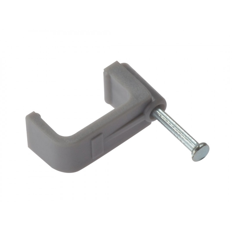 Cable Clip Flat Grey 6.00mm Box 100 Cable Clip Flat Grey 6.00mm Box 100
