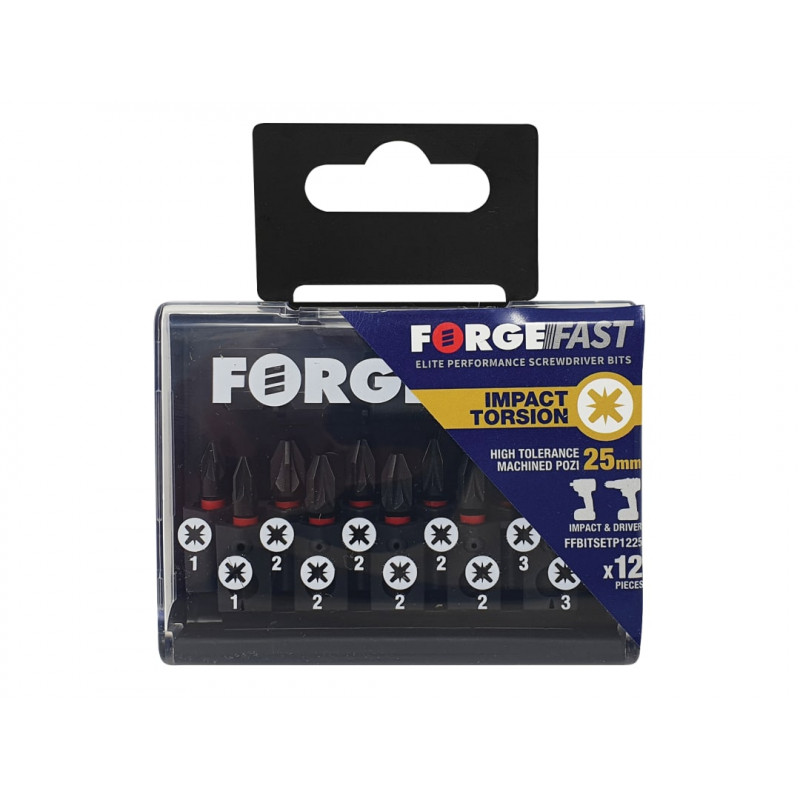 ForgeFast Pozidriv Compatible Impact Bit Set, 12 Piece ForgeFast Pozidriv Compatible Impact Bit Set, 12 Piece