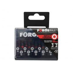 ForgeFast TORX® Compatible Impact Bit Set, 12 Piece