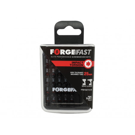 ForgeFast TORX® Compatible Impact Bit Set, 31 Piece