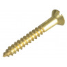 Wood Screw Slotted CSK Brass 1.1/2in x 10 ForgePack 8