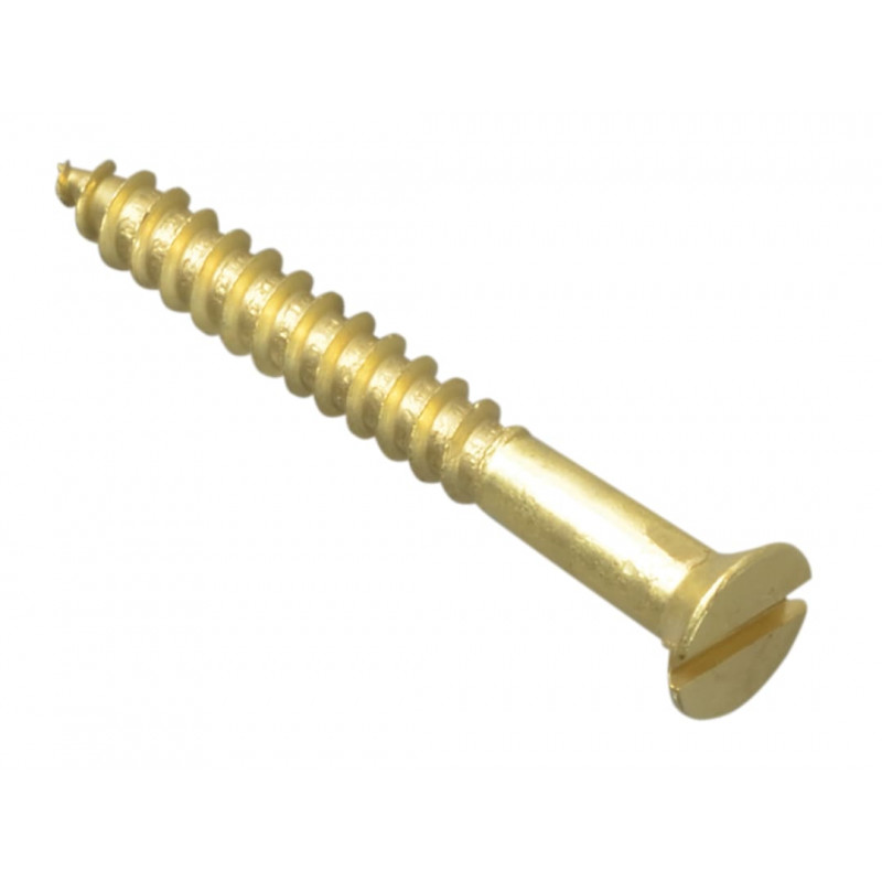 Wood Screw Slotted CSK Brass 1.1/4in x 6 ForgePack 15 Wood Screw Slotted CSK Brass 1.1/4in x 6 ForgePack 15