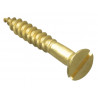 Wood Screw Slotted CSK Brass 1.1/4in x 10 ForgePack 10