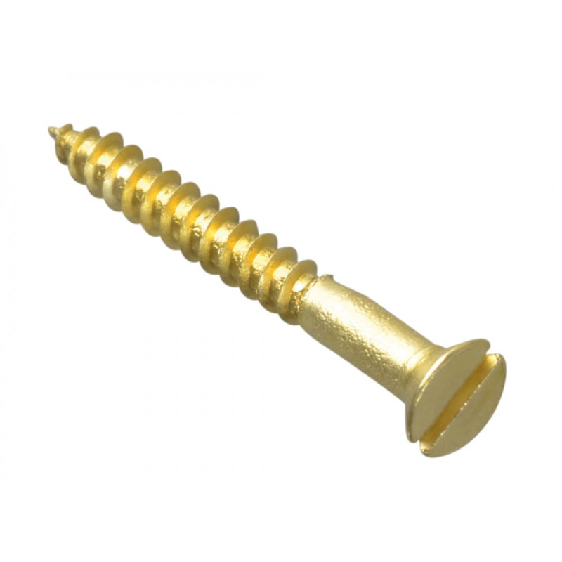 Wood Screw Slotted CSK Brass 1in x 4 ForgePack 35 Wood Screw Slotted CSK Brass 1in x 4 ForgePack 35