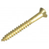 Wood Screw Slotted CSK Brass 1.1/4in x 6 ForgePack 15
