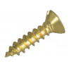Wood Screw Slotted CSK Brass 1/2in x 4 ForgePack 60