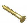 Wood Screw Slotted CSK Brass 3/4in x 4 ForgePack 45