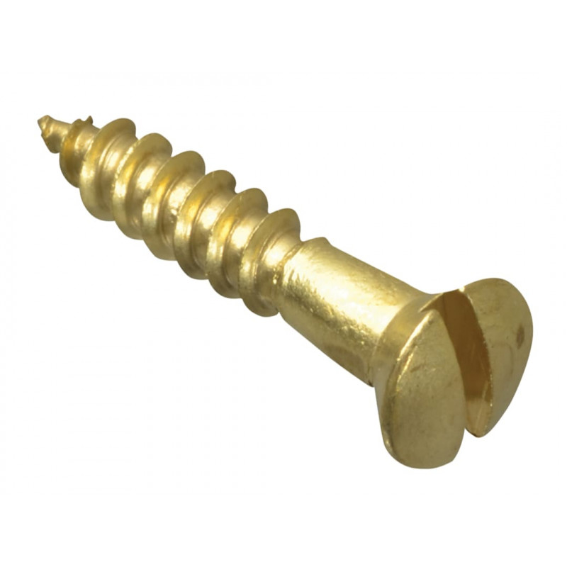 Wood Screw Slotted CSK Brass 3/4in x 6 ForgePack 25 Wood Screw Slotted CSK Brass 3/4in x 6 ForgePack 25
