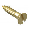 Wood Screw Slotted CSK Brass 5/8in x 6 ForgePack 30