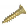 Wood Screw Slotted CSK Brass 5/8in x 6 ForgePack 30