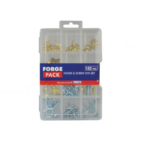 Hook & Screw Eye ForgePack Kit, 102 Piece