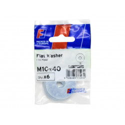 Flat Washers ZP M10 x 40mm ForgePack 6