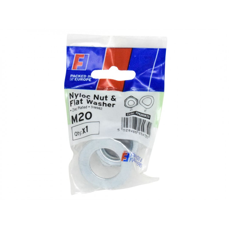 Nyloc Nut & Washer M20 ForgePack 1 Nyloc Nut & Washer M20 ForgePack 1