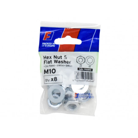 Nut & Washer M10 ForgePack 8