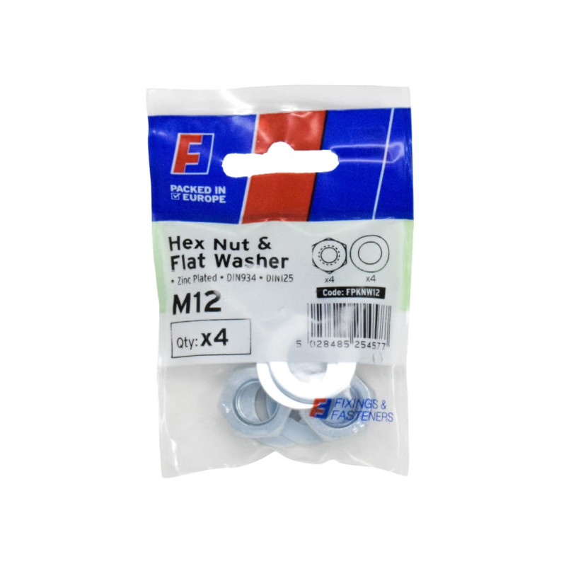 Nut & Washer M12 ForgePack 4 Nut & Washer M12 ForgePack 4