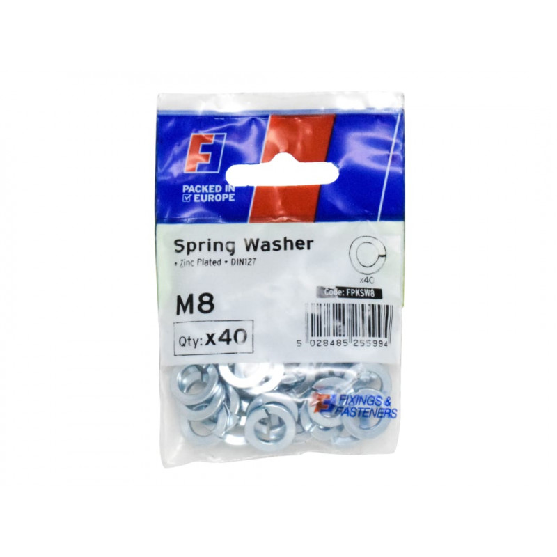 Spring Washer M8 ForgePack 40 Spring Washer M8 ForgePack 40