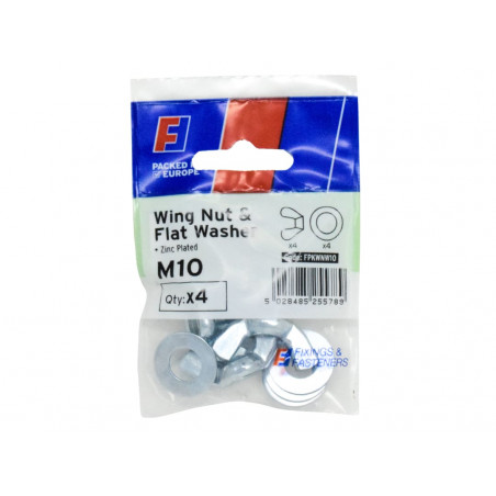 Wing Nut & Washer M10 ForgePack 4