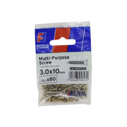 Multi-Purpose Pozi Screw CSK ST ZYP 3.0 x 10mm ForgePack 80