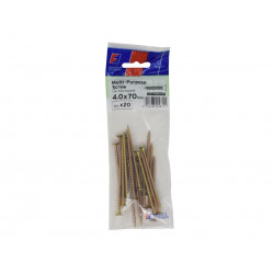 Multi-Purpose Pozi Screw CSK ST ZYP 4.0 x 70mm ForgePack 20