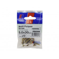 Multi-Purpose Pozi Screw CSK ST ZYP 5.0 x 30mm ForgePack 10