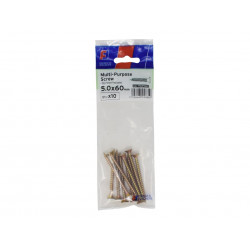 Multi-Purpose Pozi Screw CSK ST ZYP 5.0 x 60mm ForgePack 10