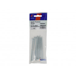 Multi-Purpose Pozi Screw CSK ST ZP 5.0 x 90mm ForgePack 10