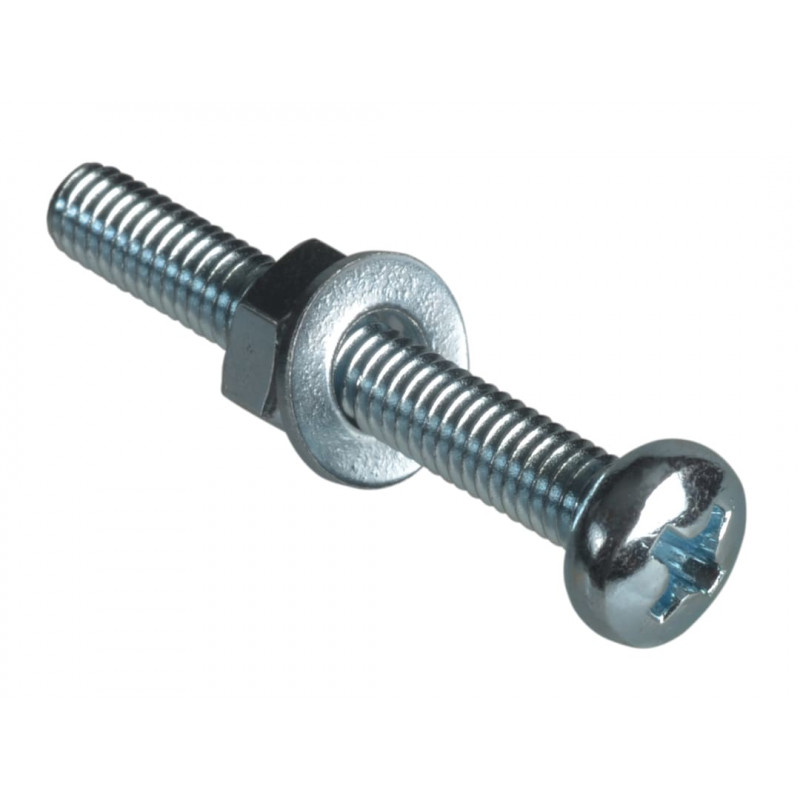 Machine Screw Pozi Compatible Pan Head ZP M4 x 30mm ForgePack 20 Machine Screw Pozi Compatible Pan Head ZP M4 x 30mm ForgePack 20