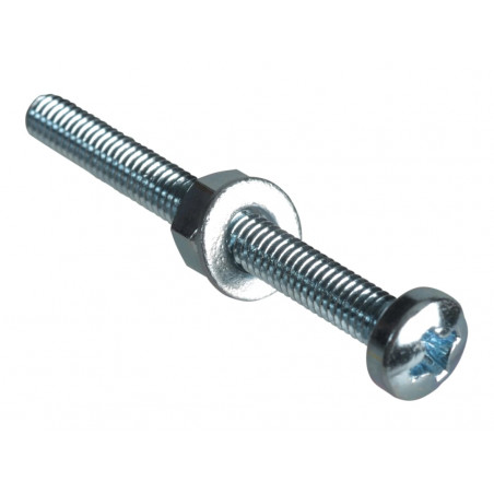 Machine Screw Pozi Compatible Pan Head ZP M4 x 40mm ForgePack 15