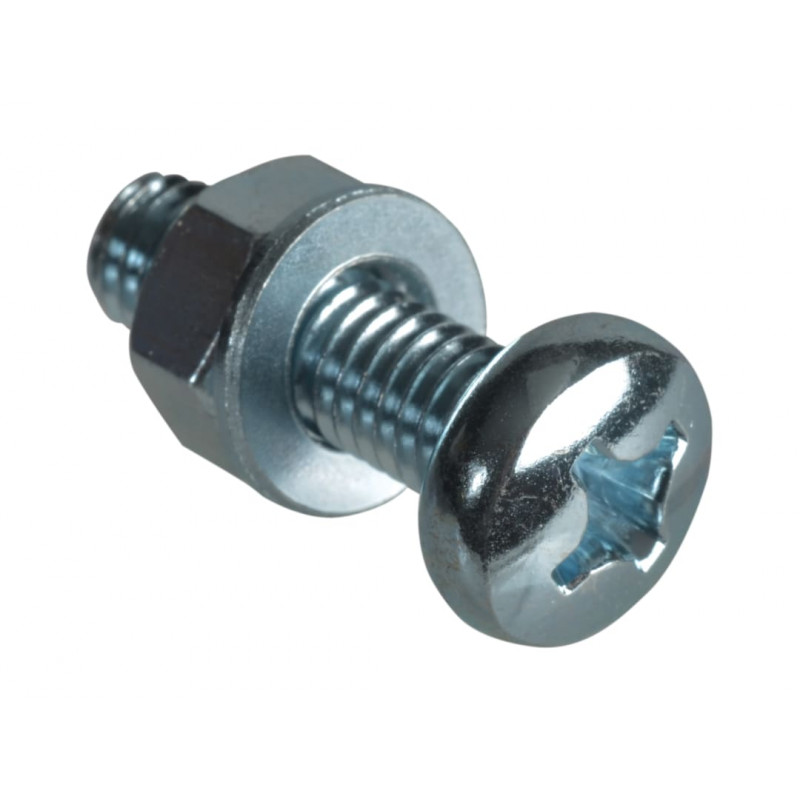 Machine Screw Pozi Compatible Pan Head ZP M6 x 20mm ForgePack 10 Machine Screw Pozi Compatible Pan Head ZP M6 x 20mm ForgePack 10