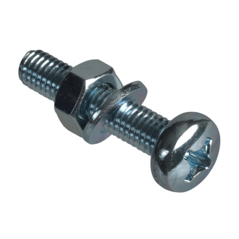 Machine Screw Pozi Compatible Pan Head ZP M6 x 30mm ForgePack 8 Machine Screw Pozi Compatible Pan Head ZP M6 x 30mm ForgePack 8