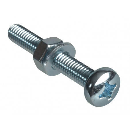Machine Screw Pozi Compatible Pan Head ZP M6 x 40mm ForgePack 20